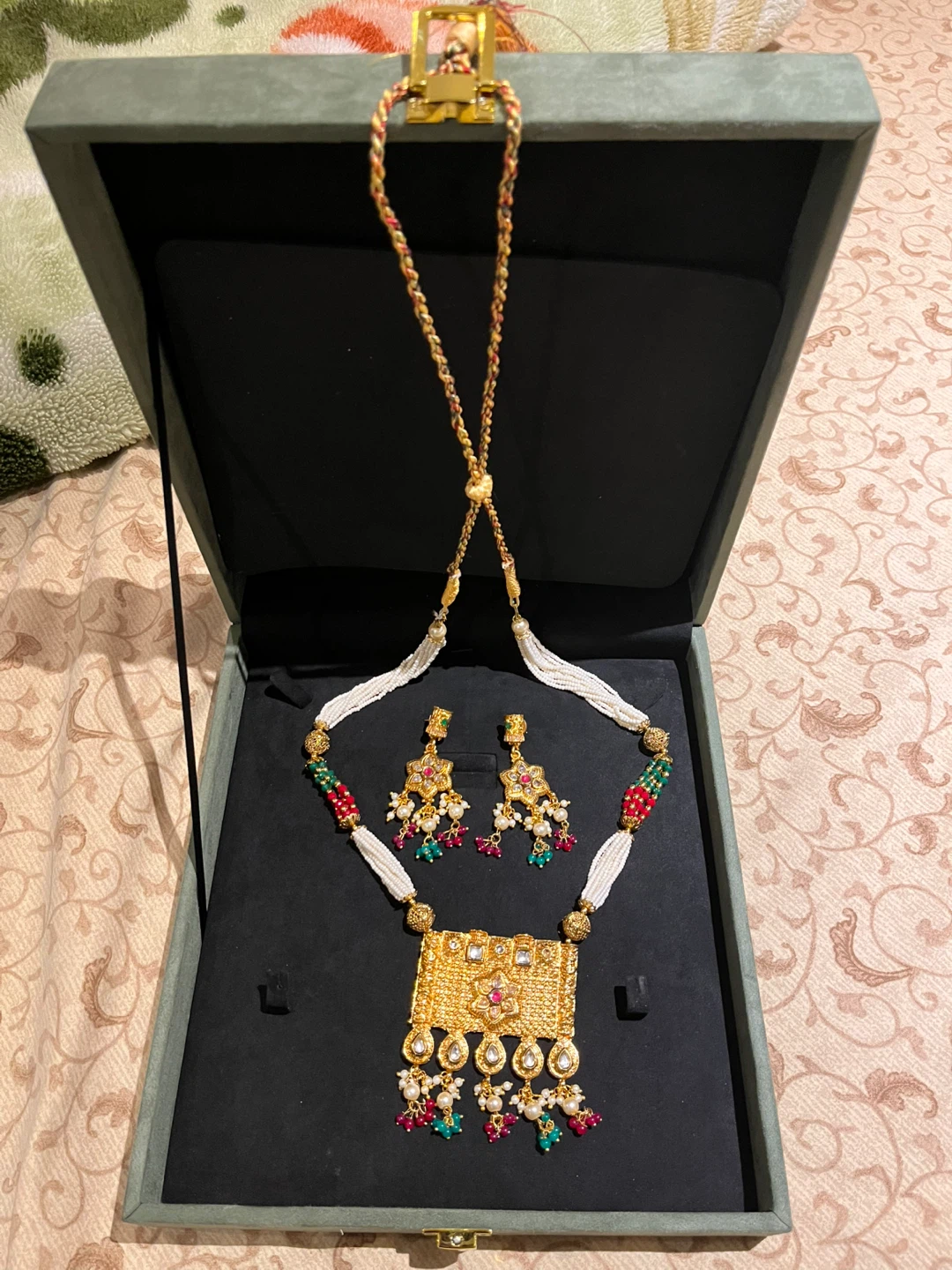 Gold-tone Necklace and Earring Set