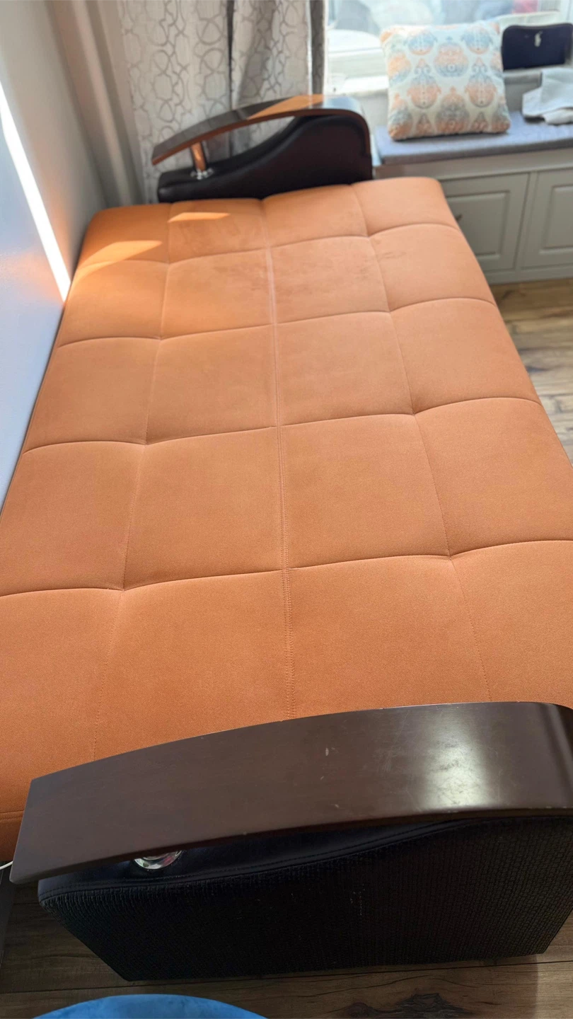 Orange Sofa Bed with Storage - photo 2