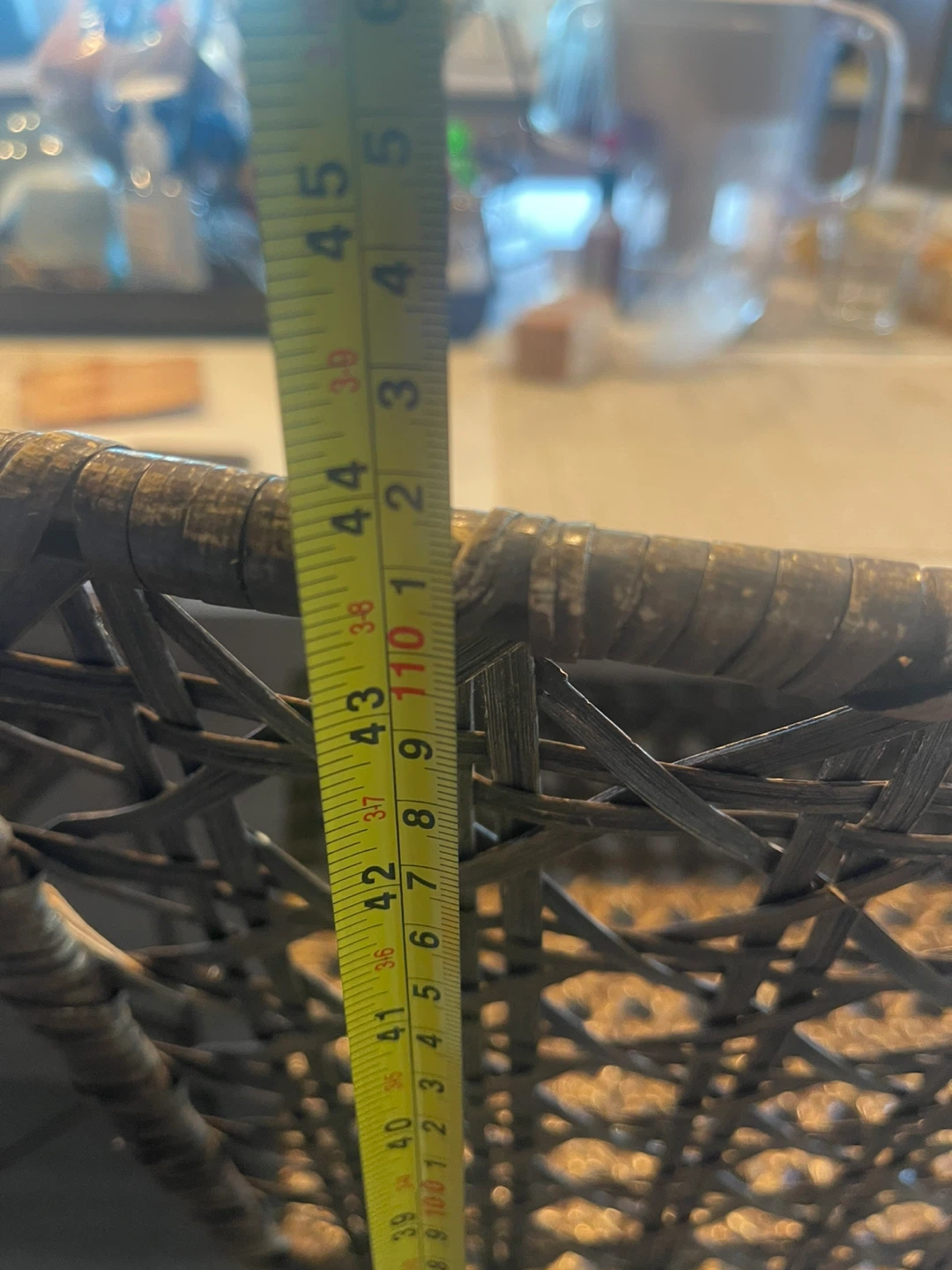 Woven Bar Stool with Metal Frame - photo 5