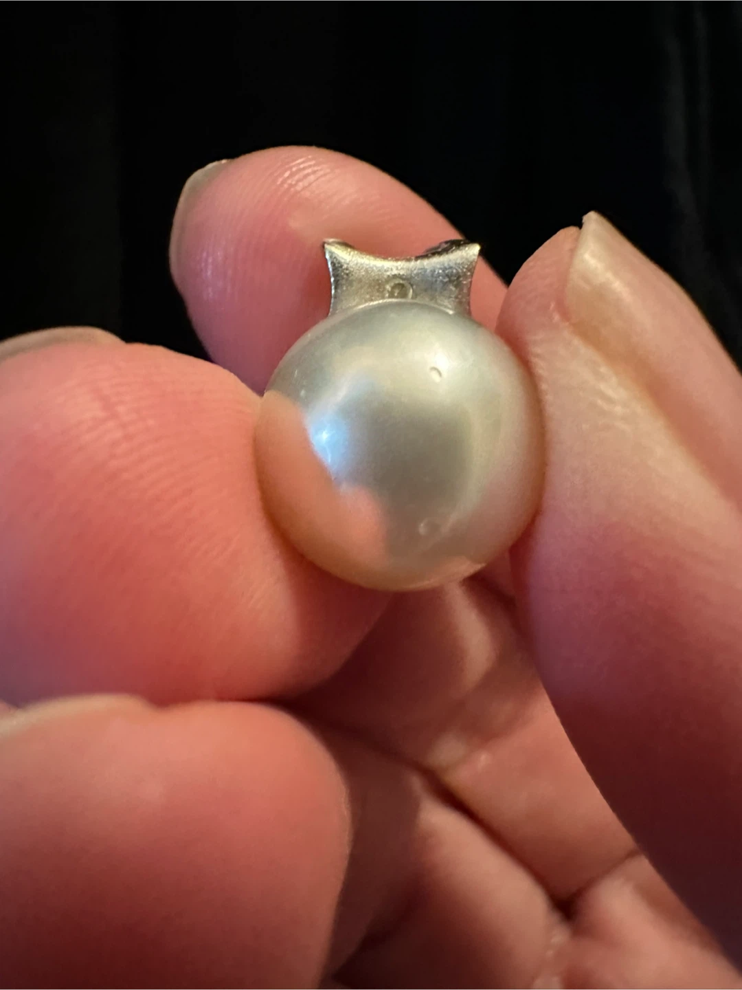 Authentic South Sea Pearl Pendant with diamond &  14k gold