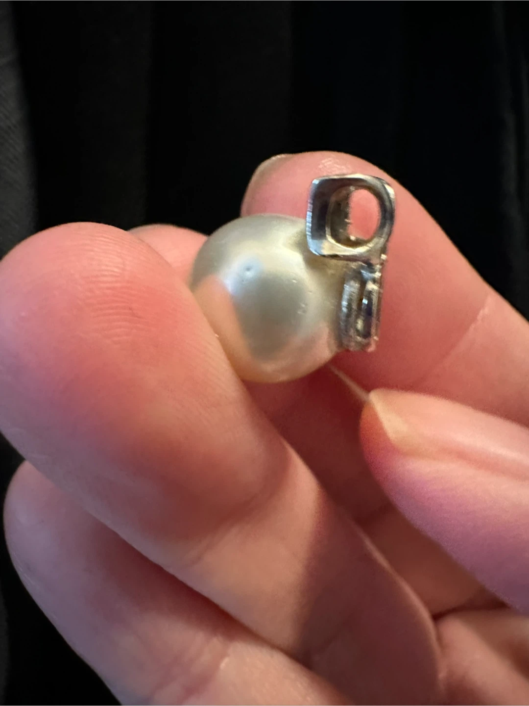 Authentic South Sea Pearl Pendant with diamond &  14k gold - photo 2