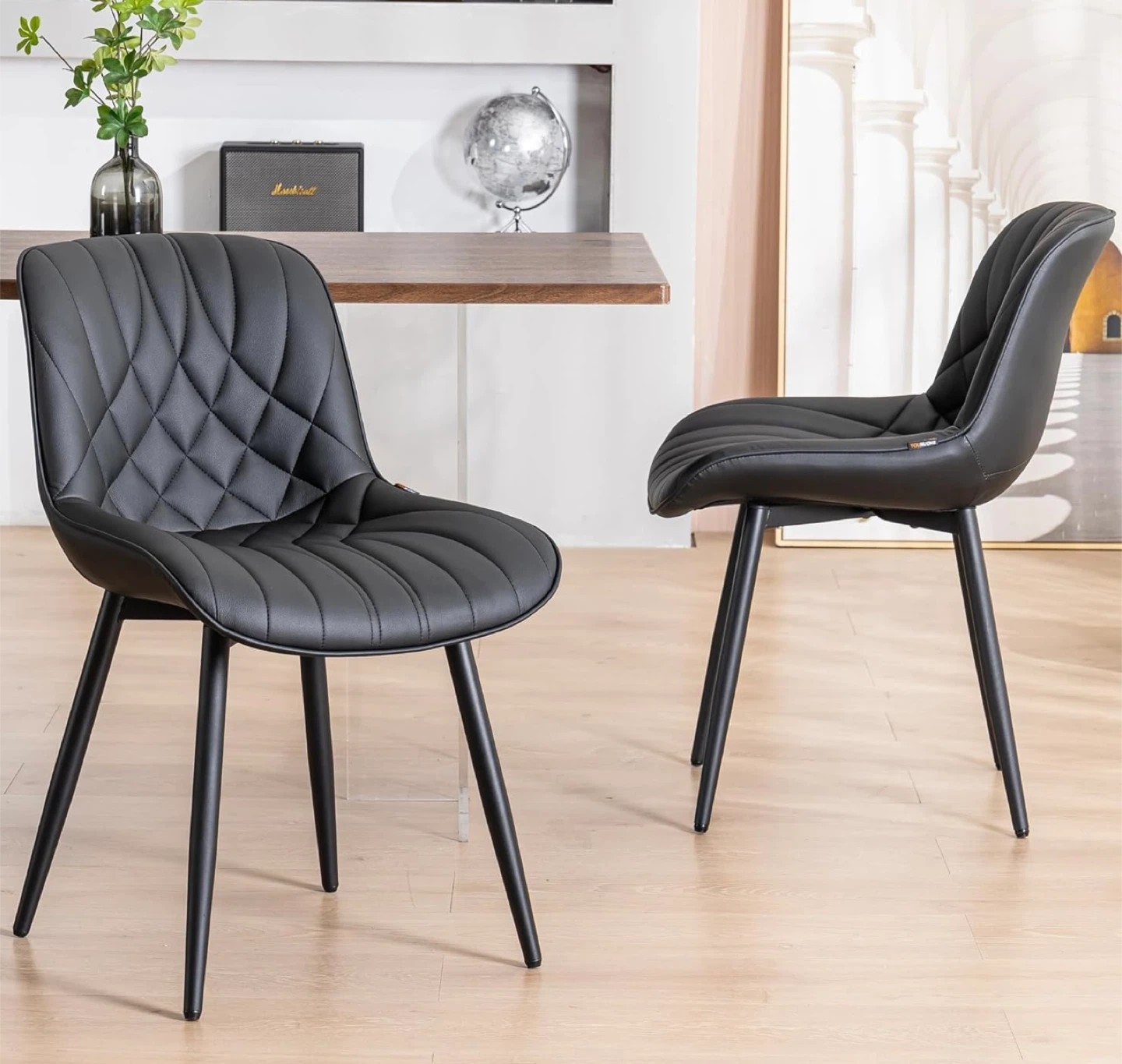 Faux Leather Dining Chairs (Set of 2) - photo 3
