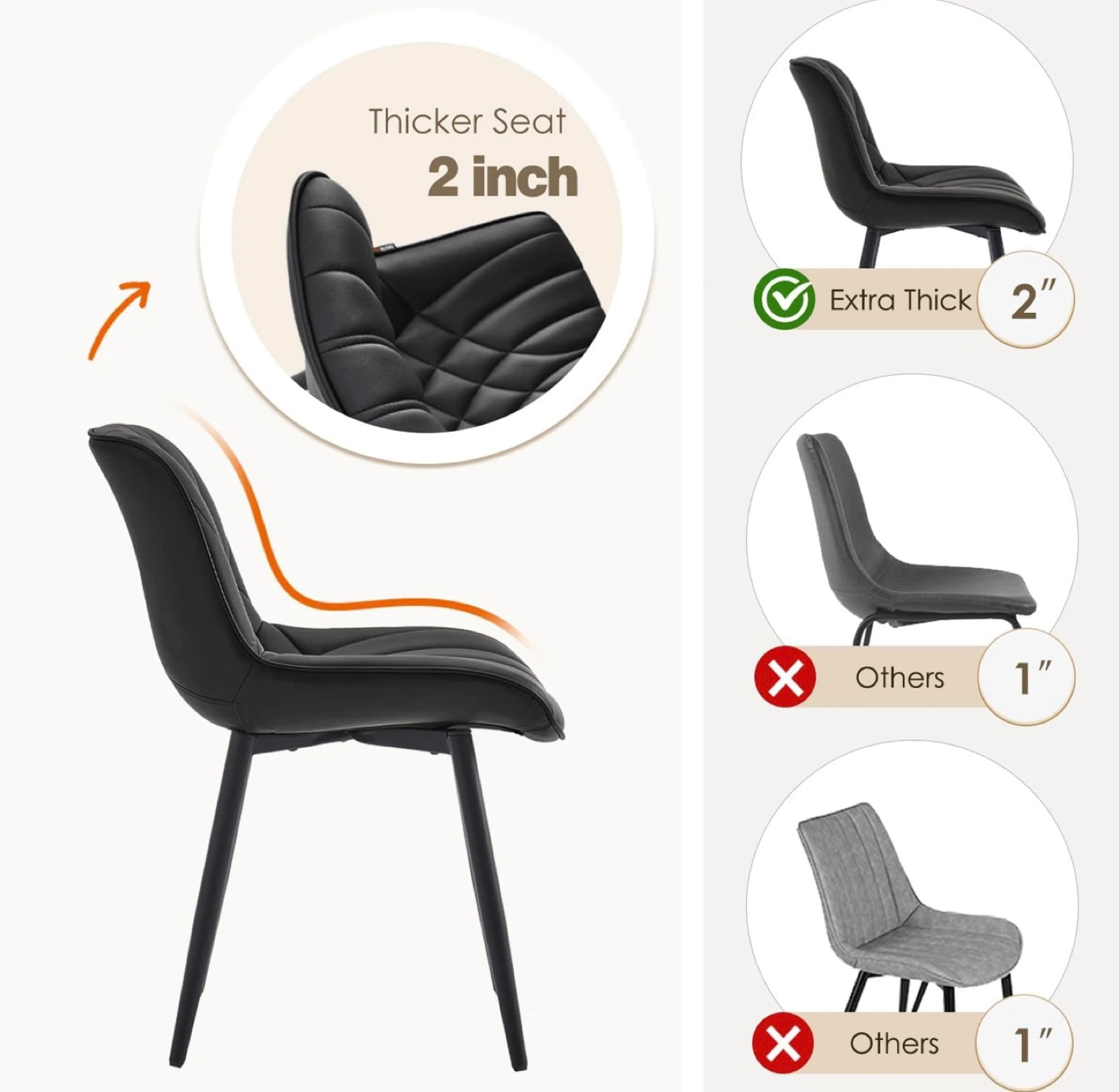 Faux Leather Dining Chairs (Set of 2) - photo 4