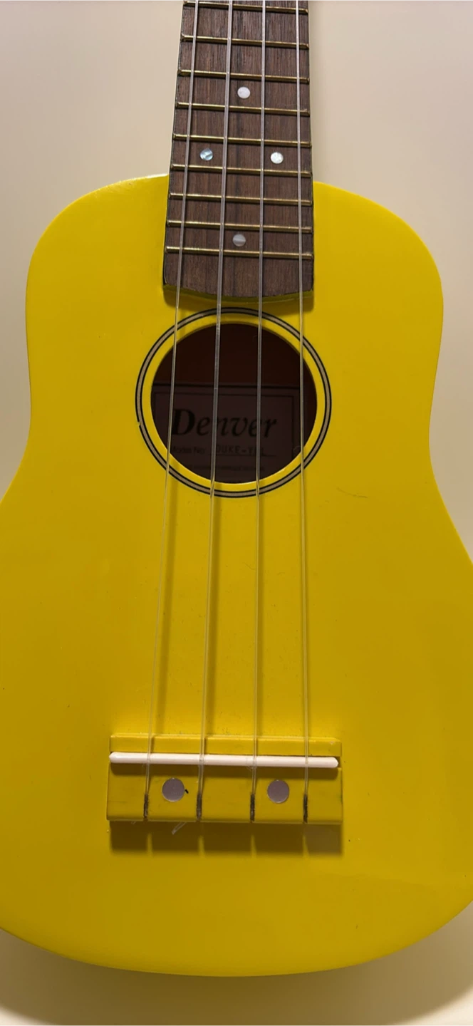 Denver Yellow Ukulele with Case