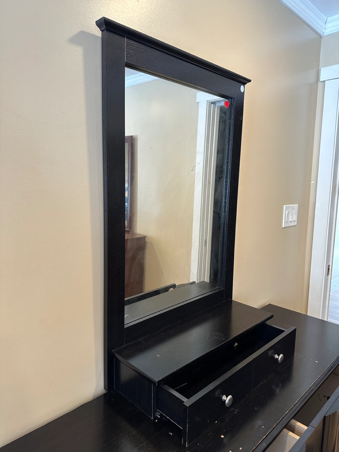 Modern Black Dresser with Vanity Storage Mirror (CAN DELIVER) - photo 5
