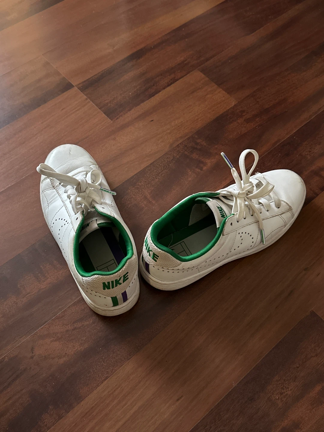 Nike White Leather Tennis Shoes - photo 2