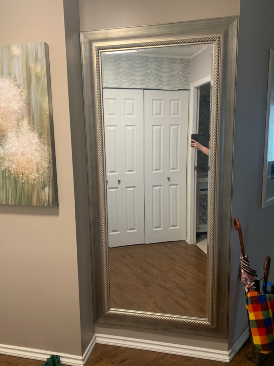 Full length wall mirror