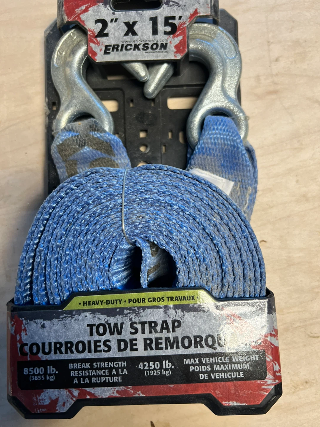 Erickson Mfg. 2" x 15' Heavy-Duty Tow Strap
