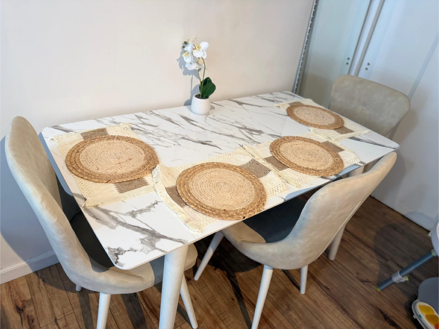Marble Top Dining Table with 3 Chairs - photo 3