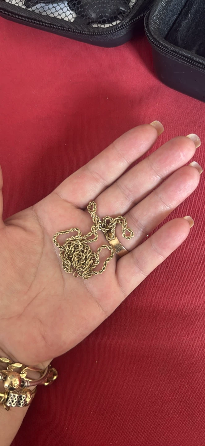 14k yellow gold necklace 22” long - photo 3