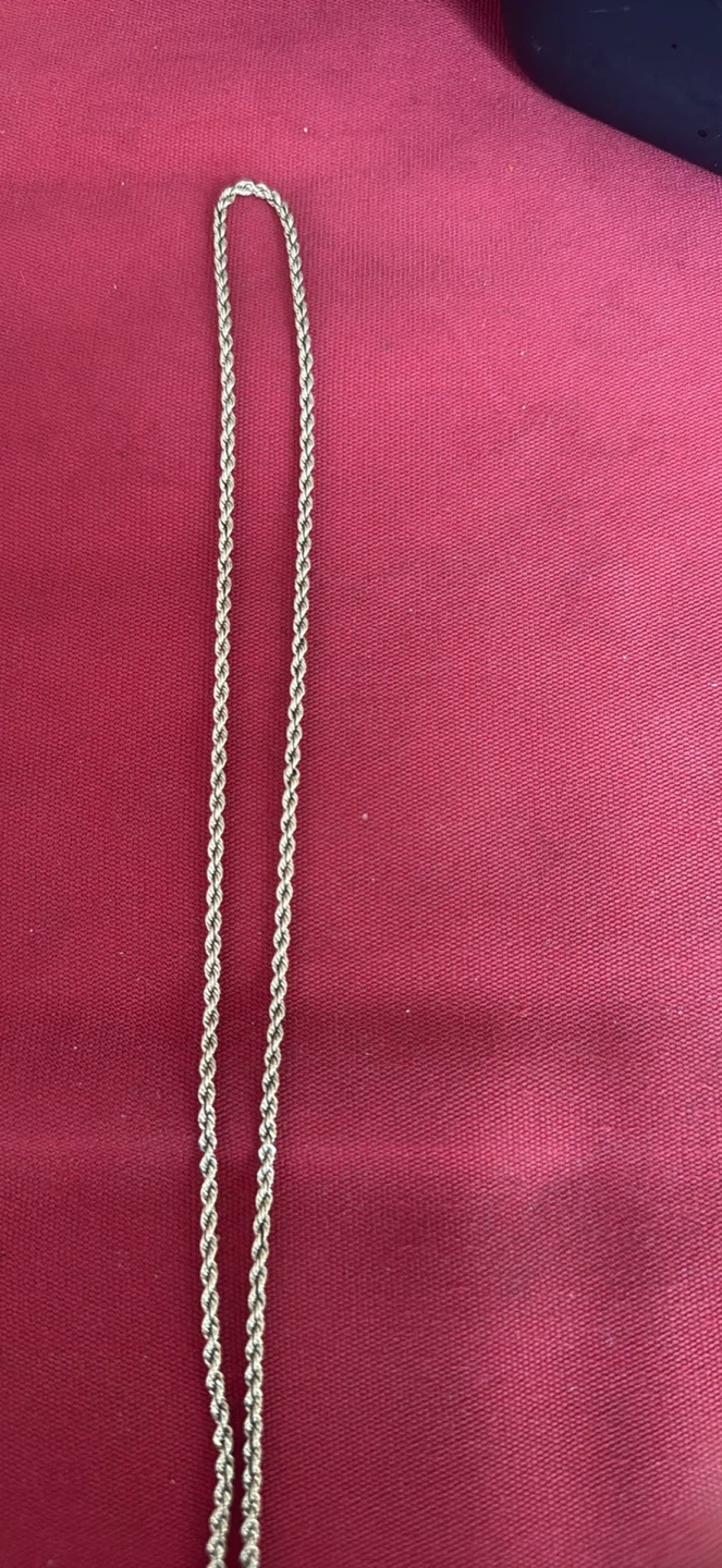14k yellow gold necklace 22” long - photo 2