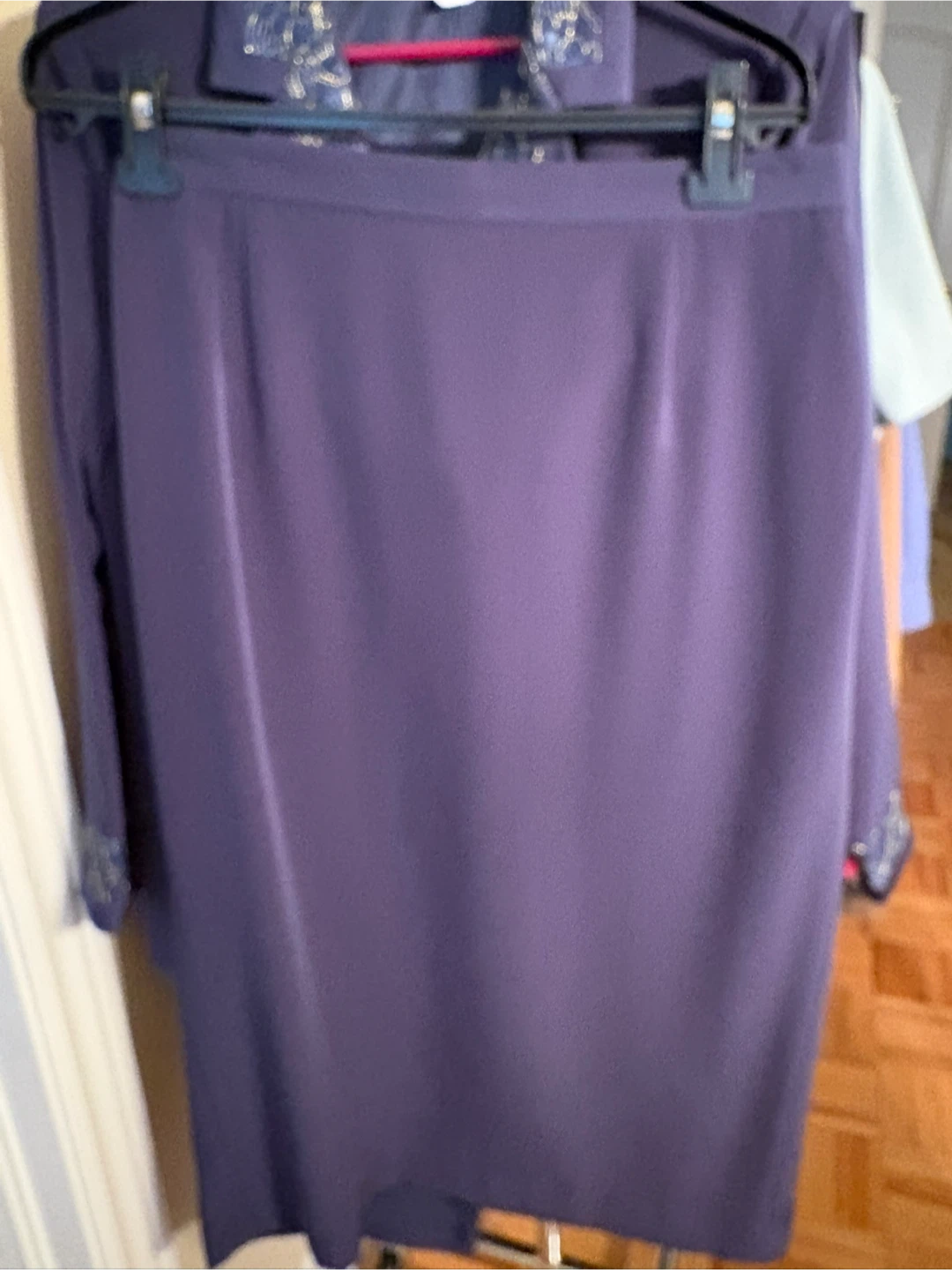 Fashion Bug Women's Navy Blue Skirt Suit Size 16 - photo 3