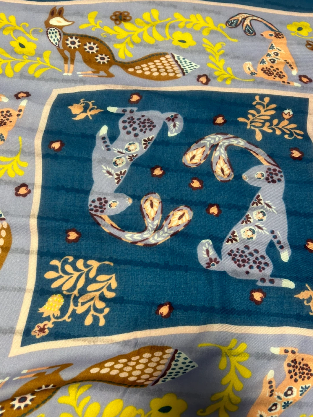 Ann Taylor LOFT Scarf with Woodland Animals