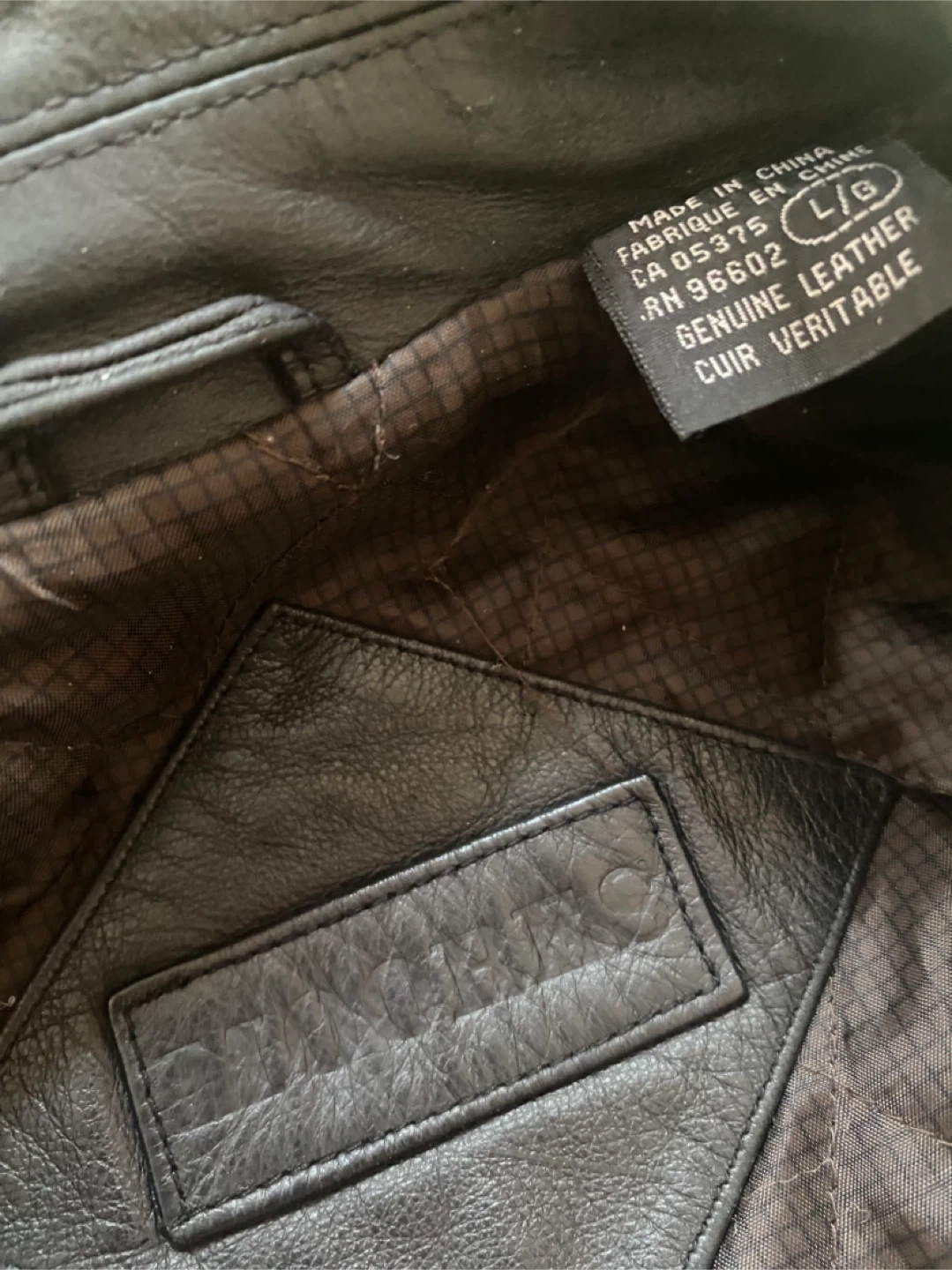 Black Genuine Leather Jacket - Large - photo 5