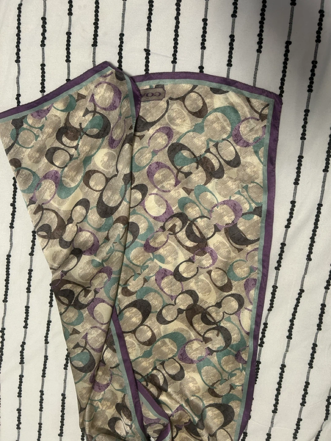 Coach Signature Print Silk Scarf - photo 3