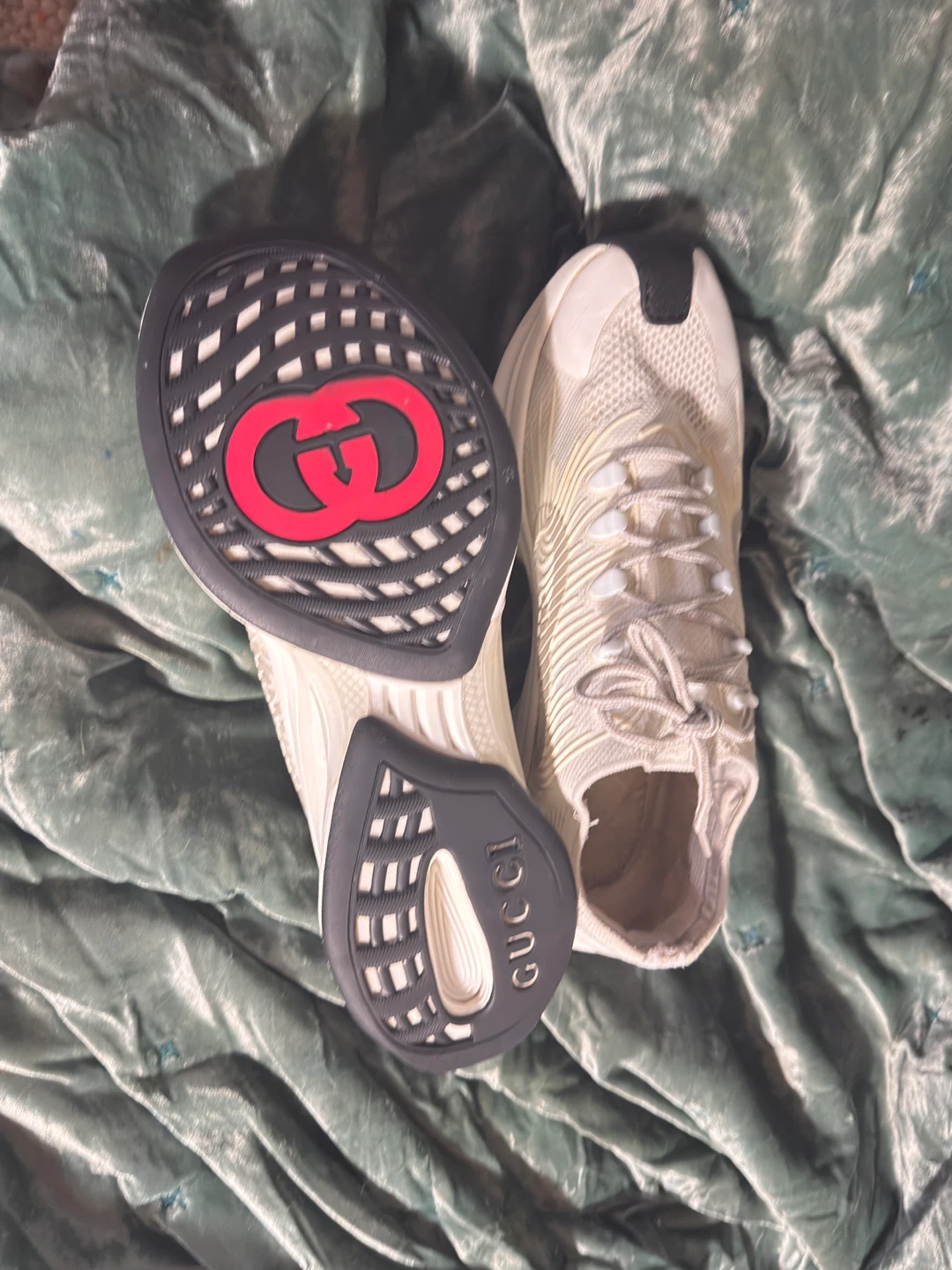 Gucci Beige running Sneakers 12.5 size - photo 5
