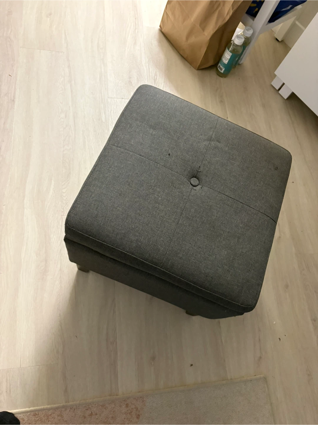 Grey Storage Ottoman - photo 3