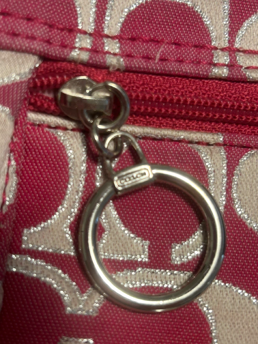 Coach Signature Canvas Wristlet Pouch Pink Beige - photo 3