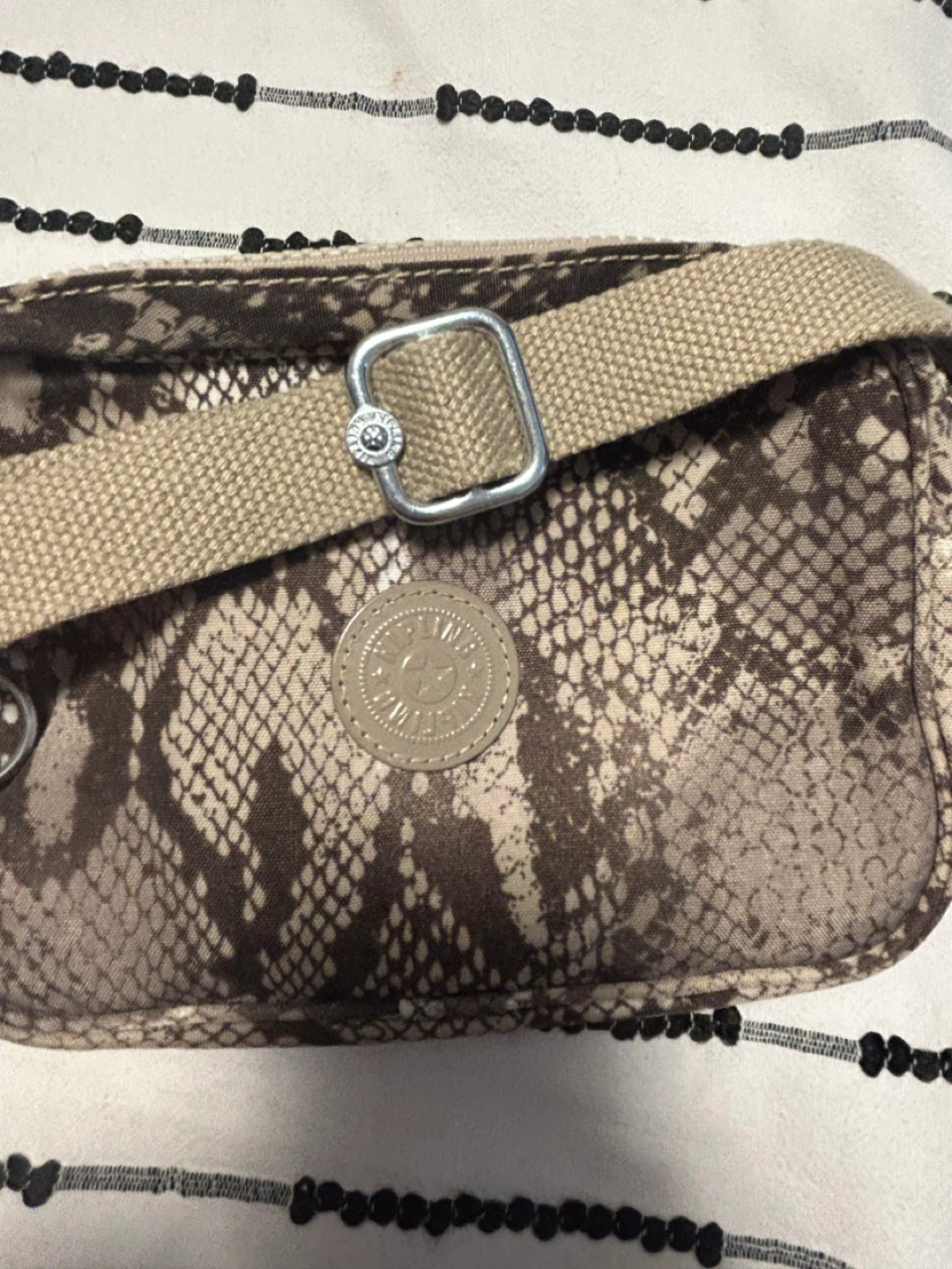 Kipling Crossbody Bag Snake Print