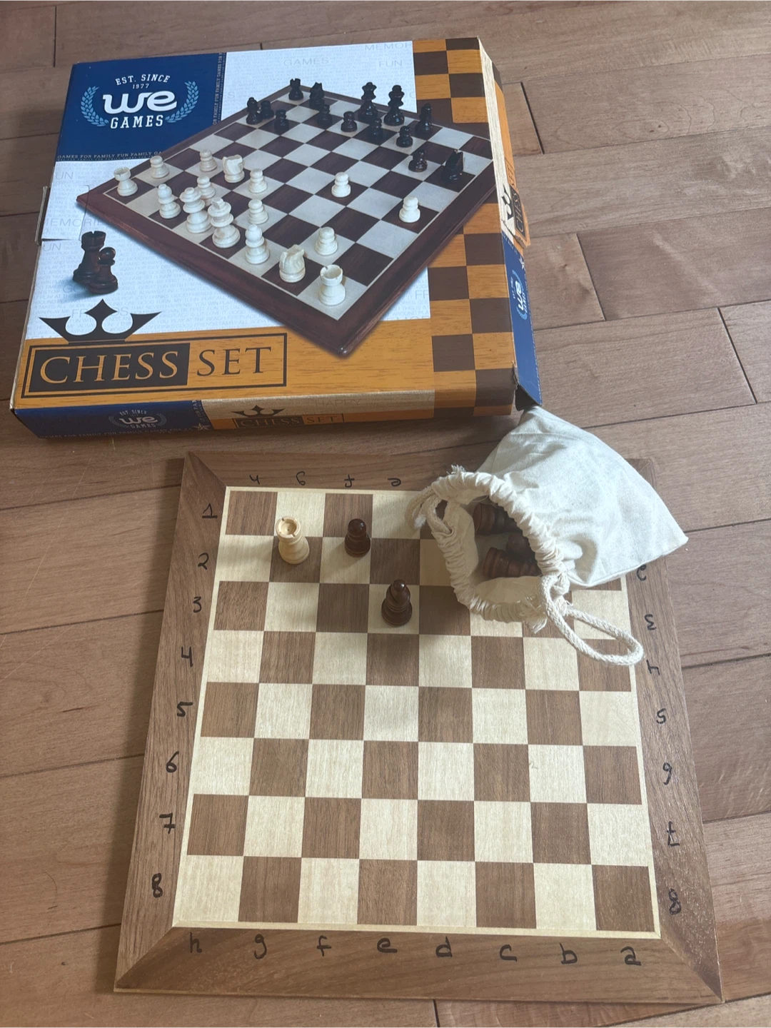 WE Games Wooden Chess Set