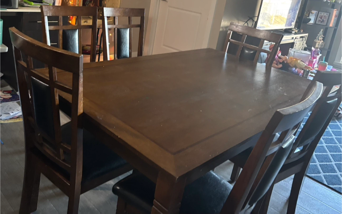 Wooden Dining Table with 6 Chairs - photo 4