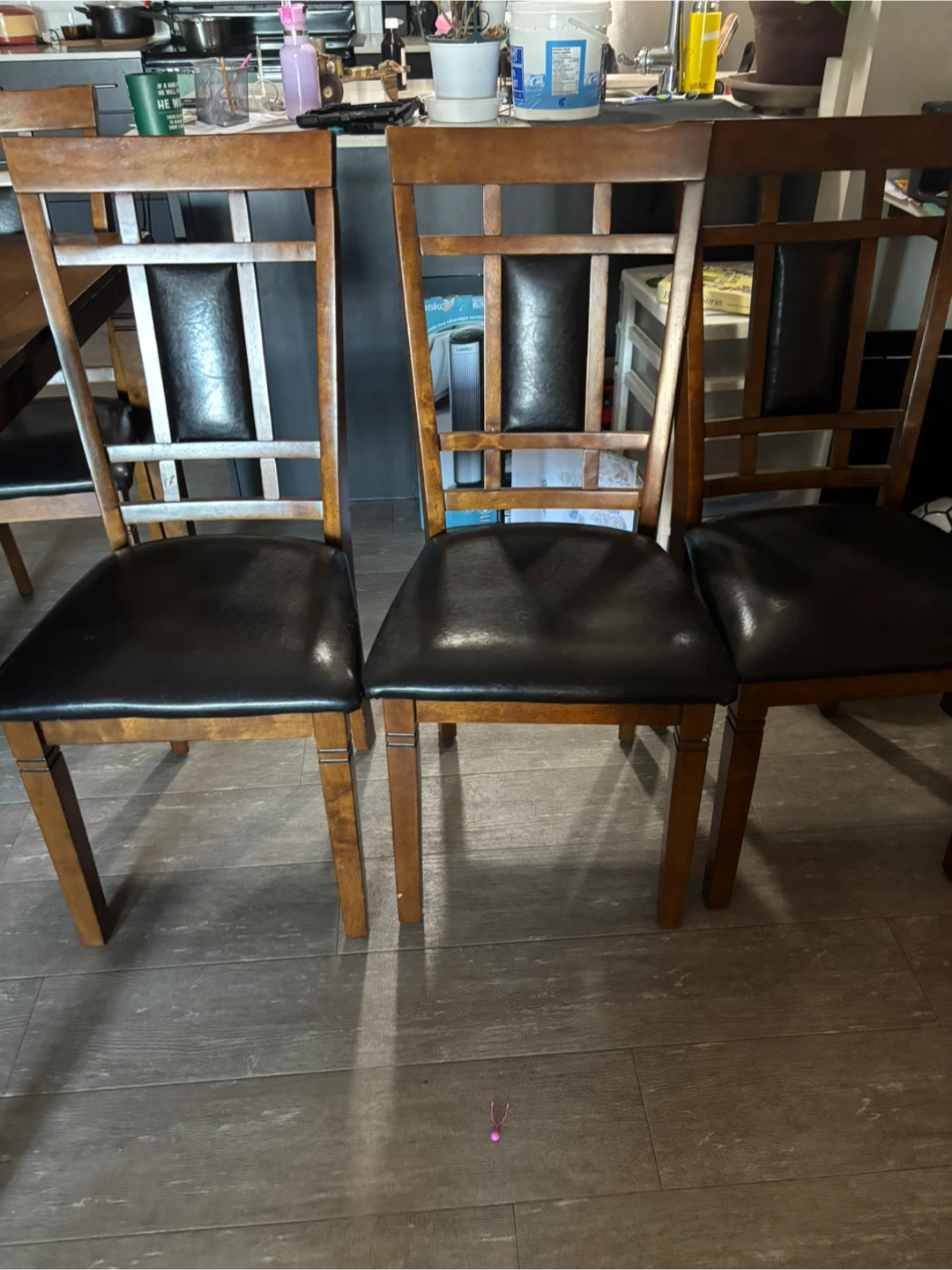 Wooden Dining Table with 6 Chairs