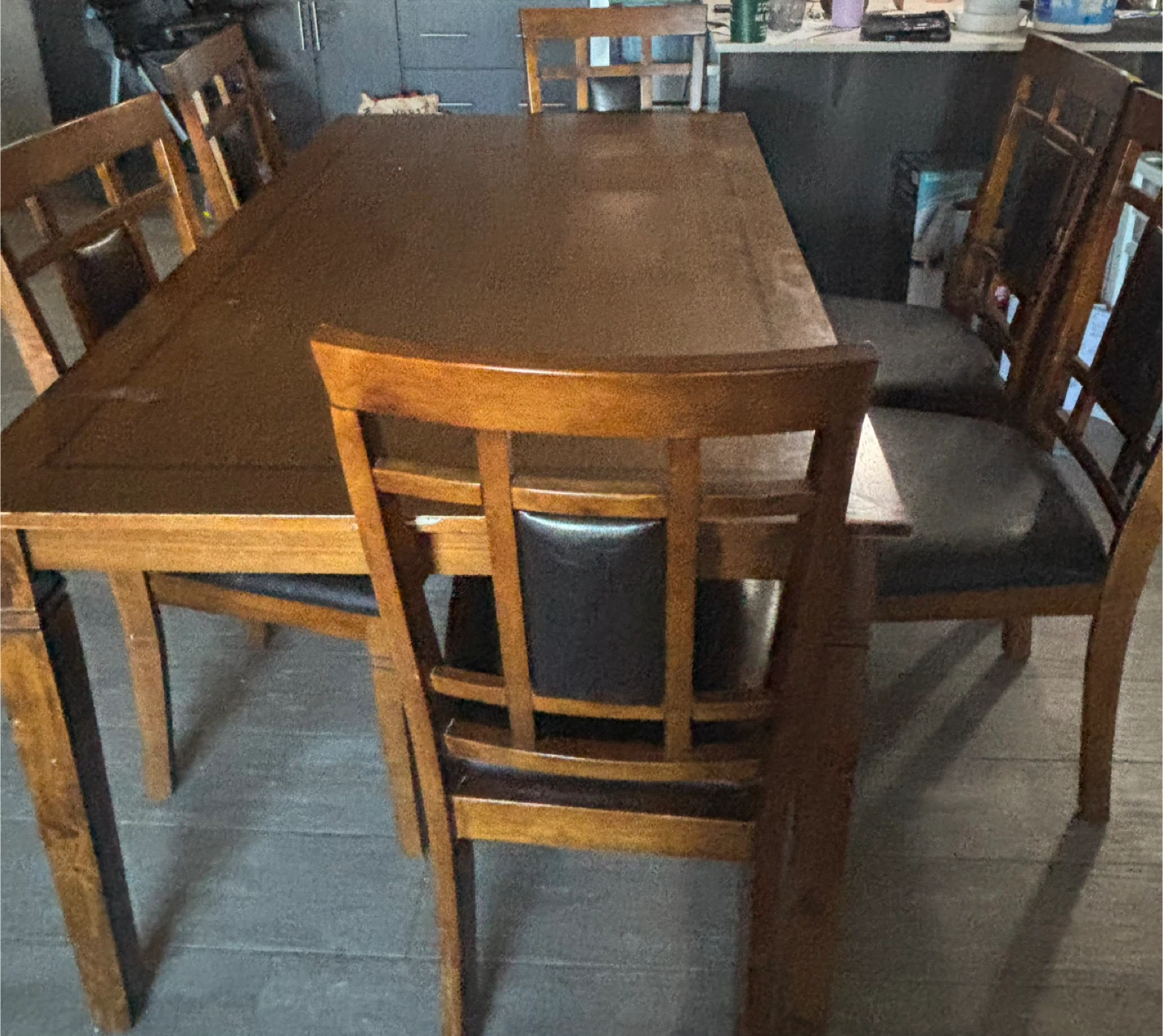 Wooden Dining Table with 6 Chairs - photo 3