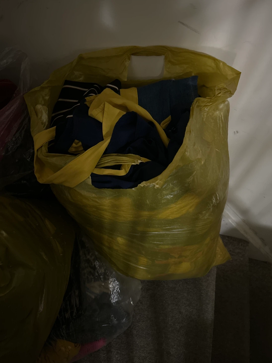 Designer bag of clothes