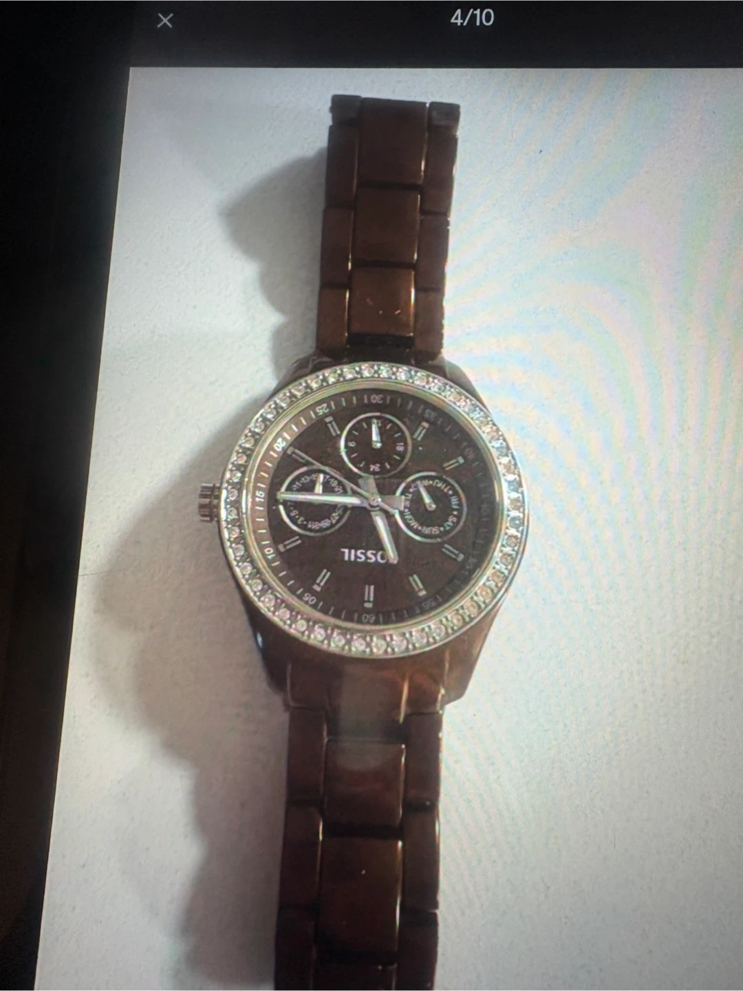 Montre Fossil femme brun avec cristaux - photo 4