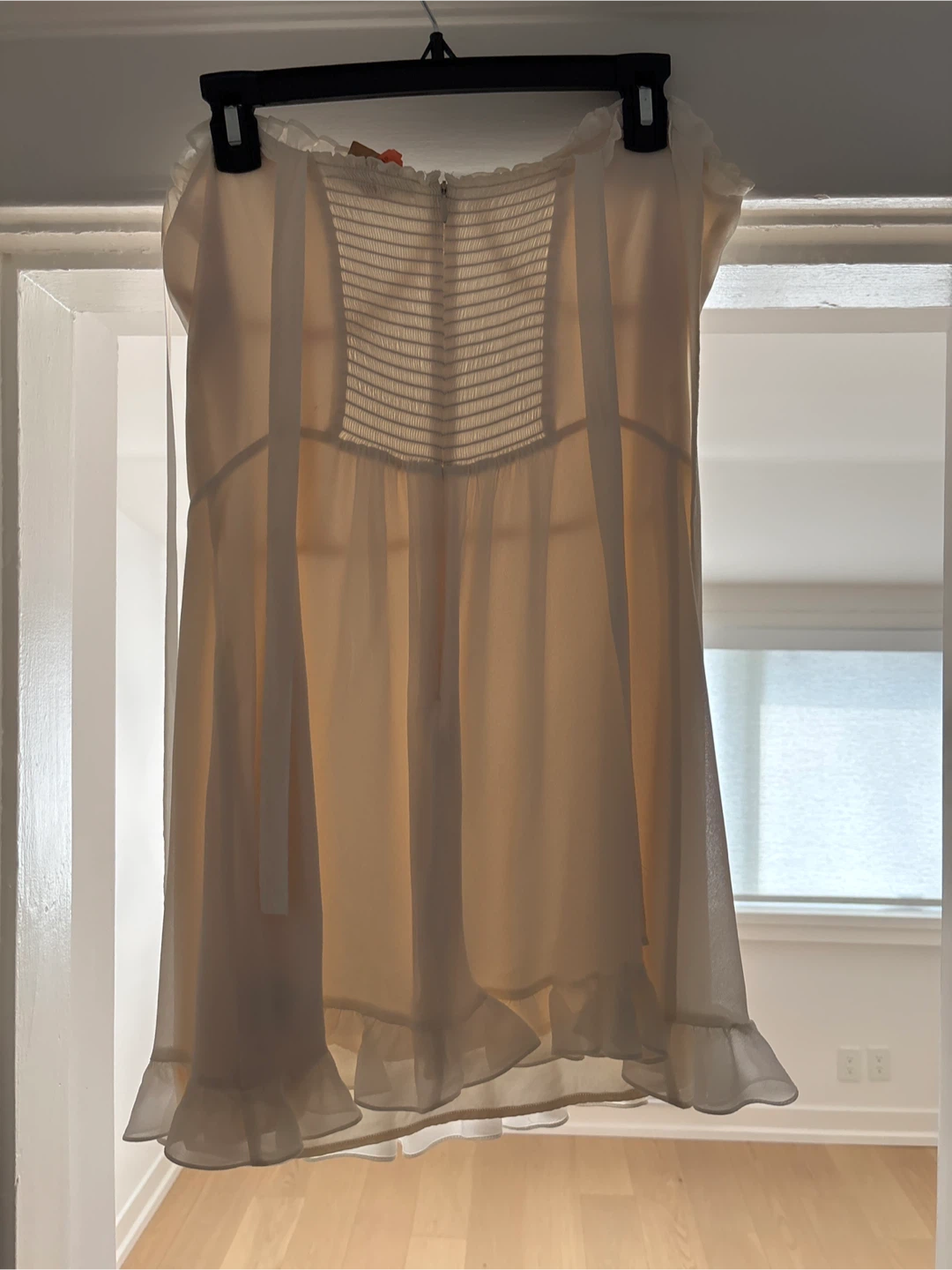 Reformation Cream Ruffle Dress - photo 3