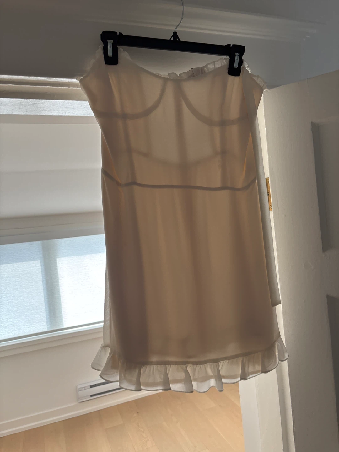 Reformation Cream Ruffle Dress - photo 2