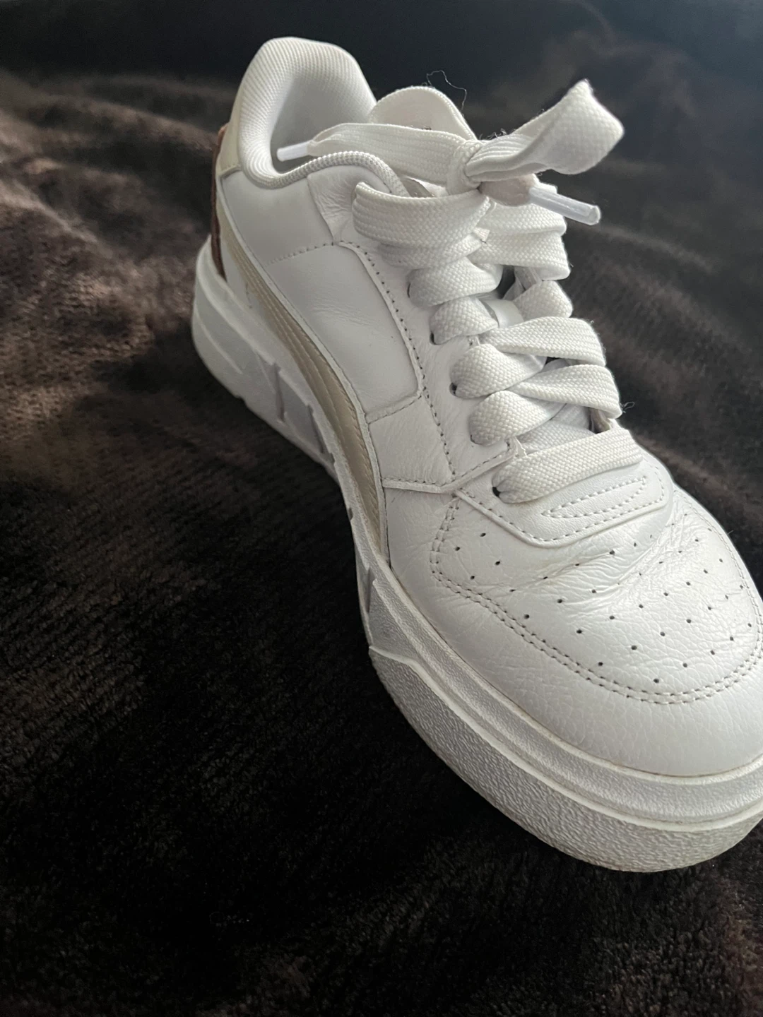 Puma White Leather Sneakers