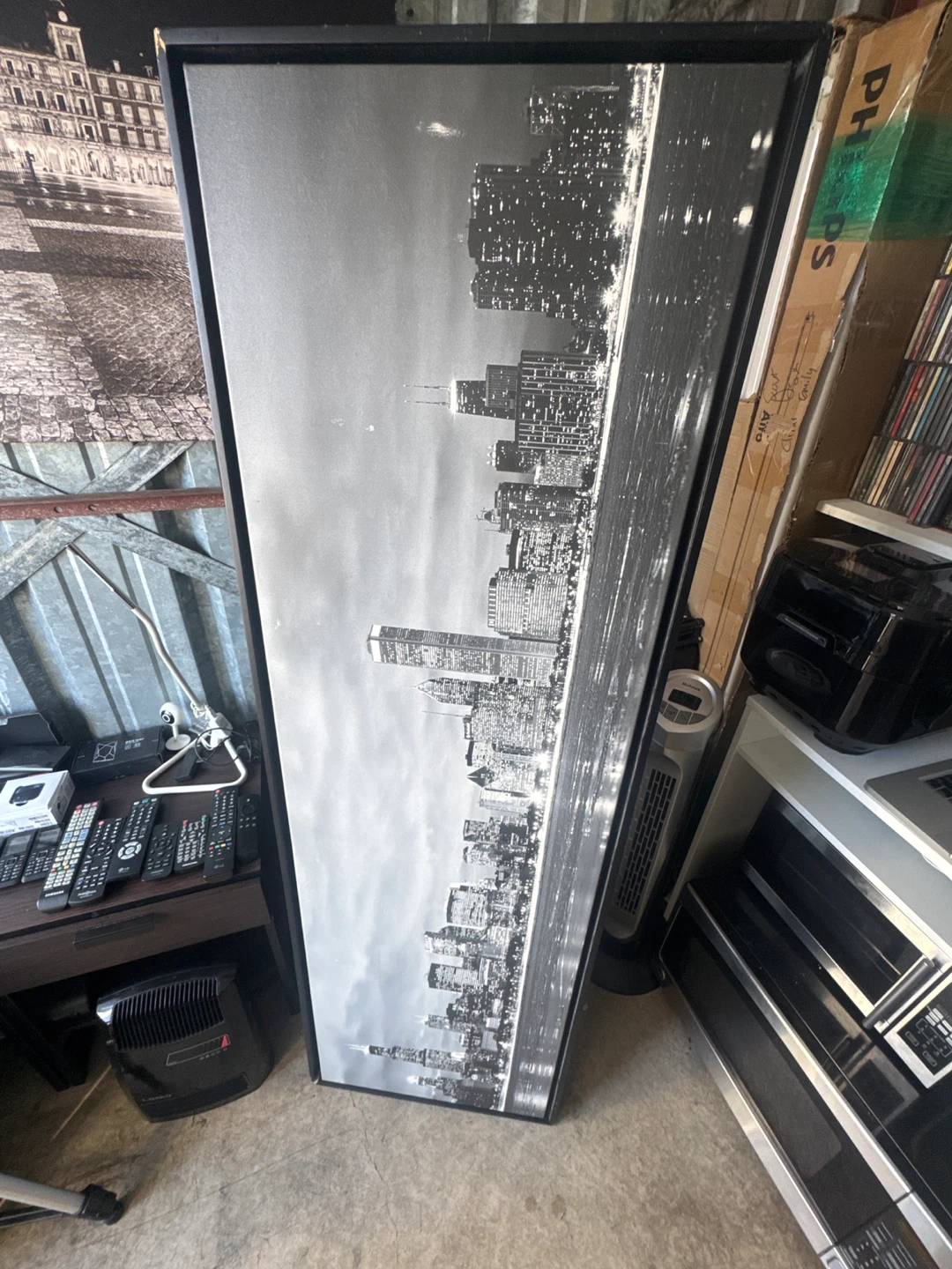 Framed Black and White Cityscape Wall Art