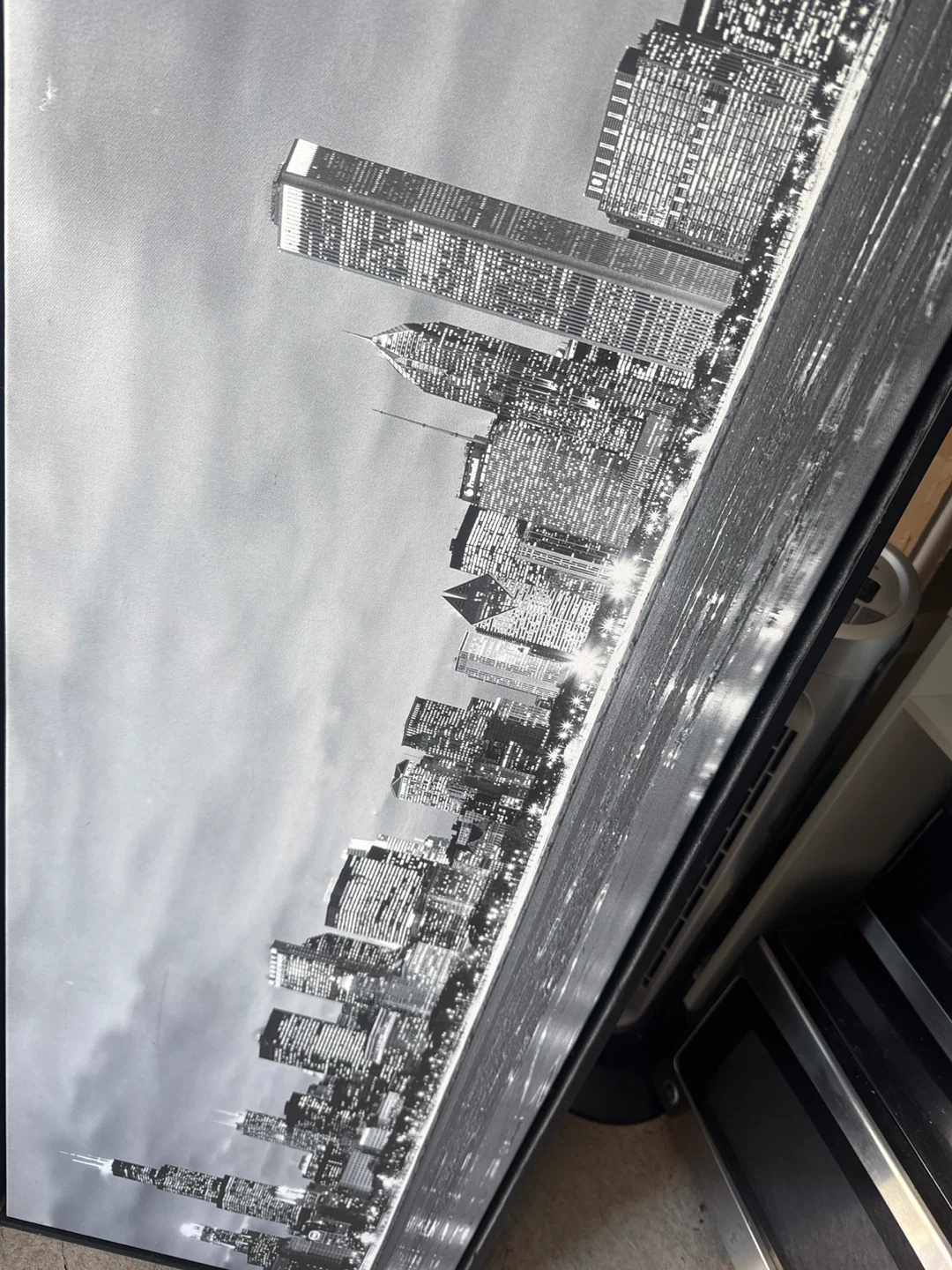 Framed Black and White Cityscape Wall Art - photo 2