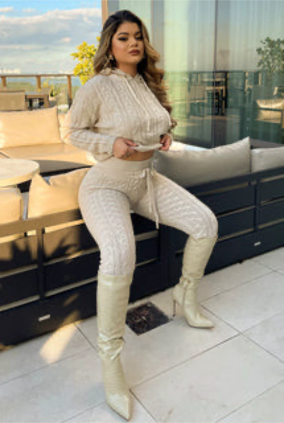 Fashion Nova Beige Knit 2 - Piece Set - photo 4