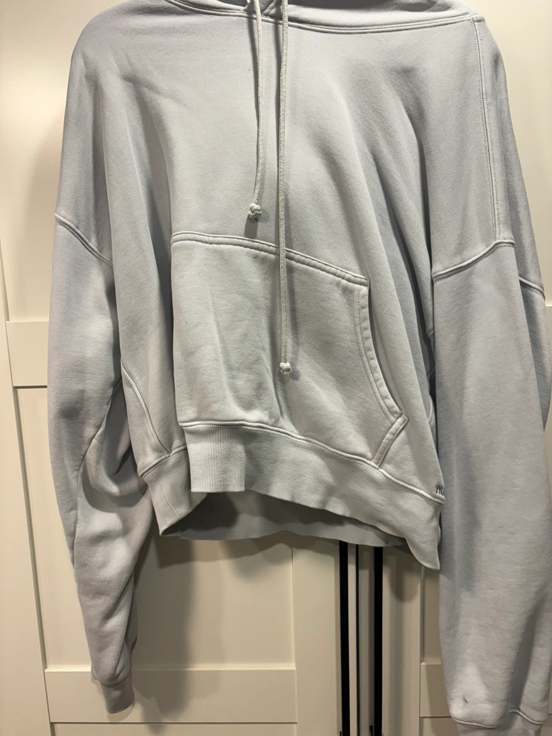 TNA Light Blue Cropped Hoodie