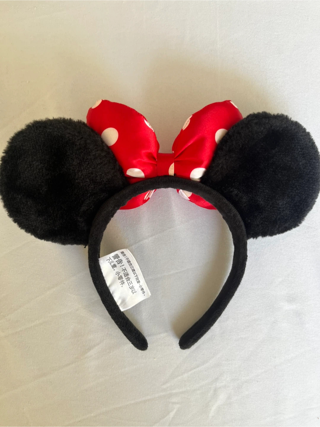 Disney Minnie Mouse Ears Headband Red Polka Dot Bow - photo 2