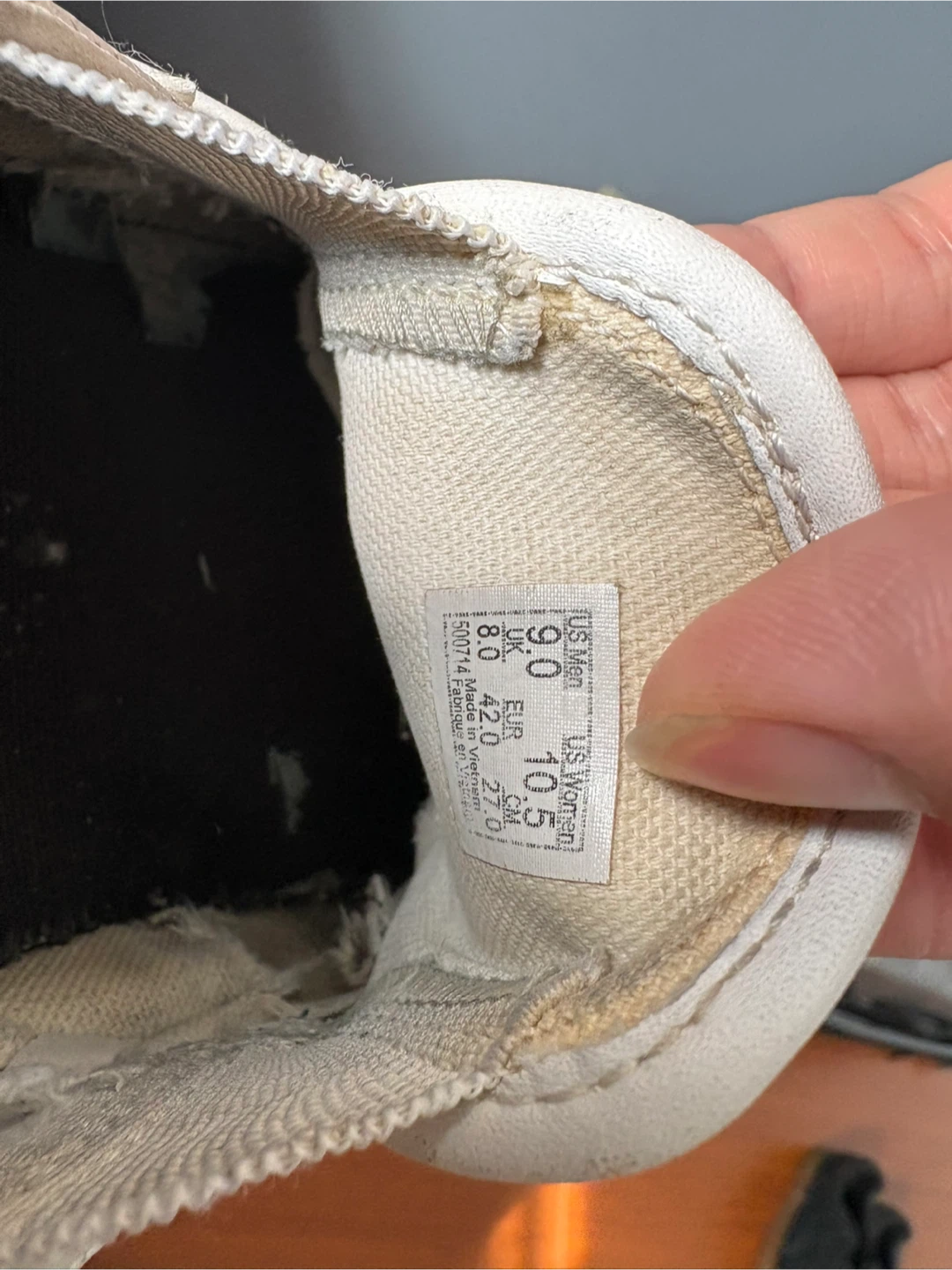 Vans Slip-On White Canvas Shoes - Size 9 Men's - photo 2