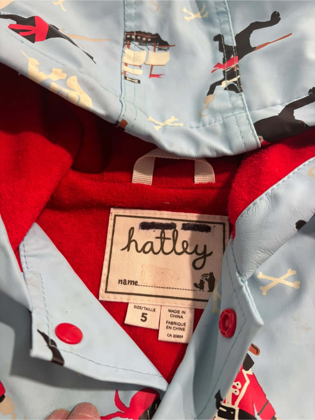 Hatley Kids Pirate Dog Rain Jacket Size 5 - photo 2