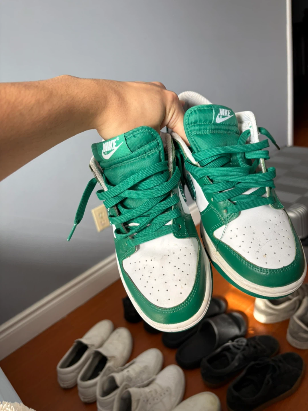 Nike Dunk Low Green Paisley Sneakers - US Size 9 - photo 2