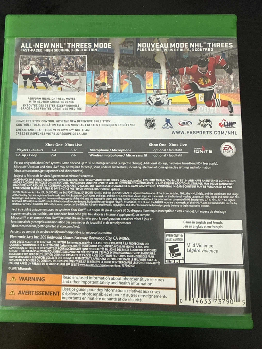 NHL 18 Xbox One Video Game - photo 2