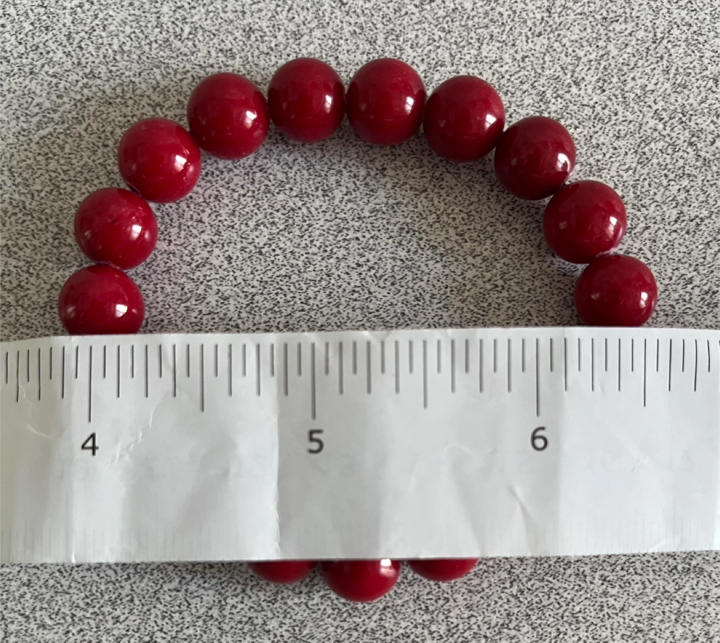 Red Beaded Stretch Bracelet - photo 4
