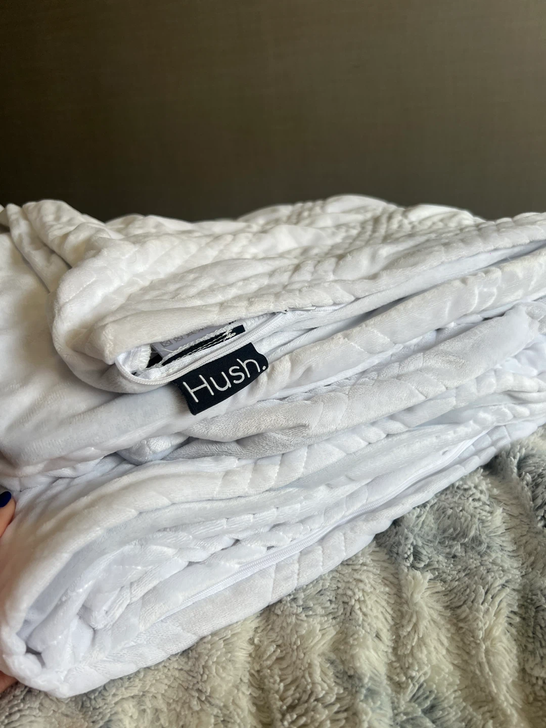 Hush White Duvet Cover - White - photo 3