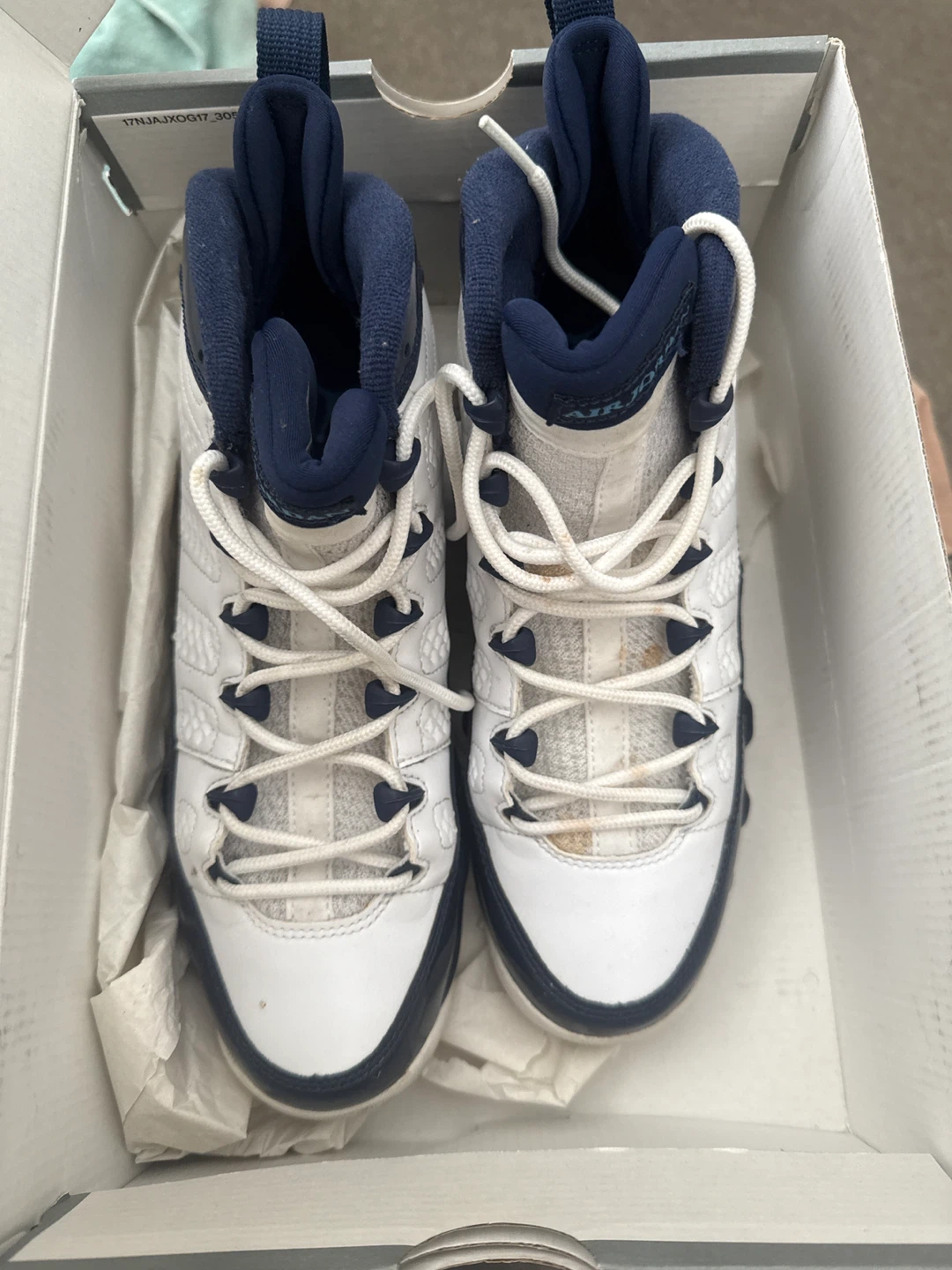 Air Jordan 9 Retro (GS) White/University Blue - photo 2