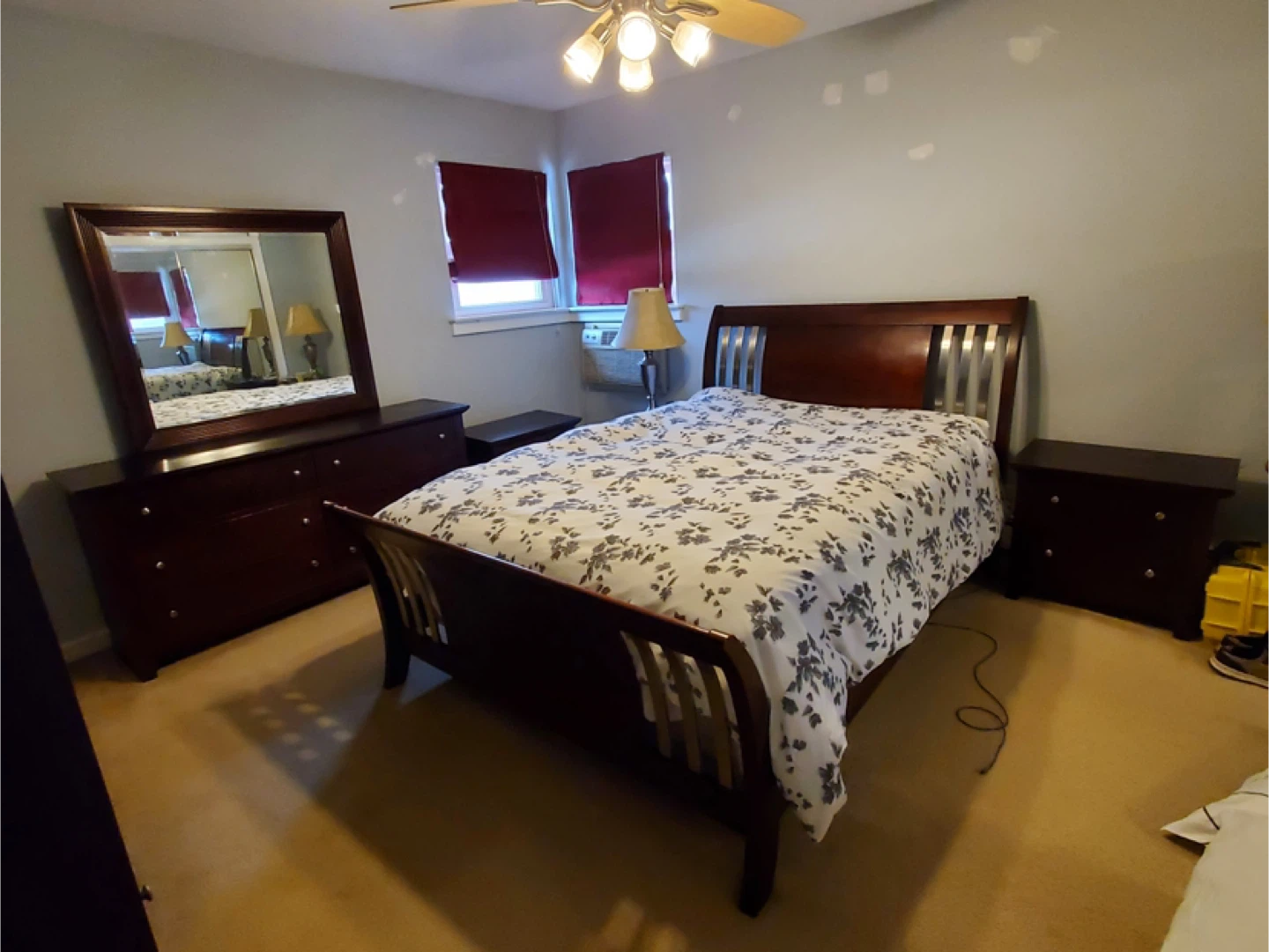 Dark Brown Woof Queen Size Bed frame