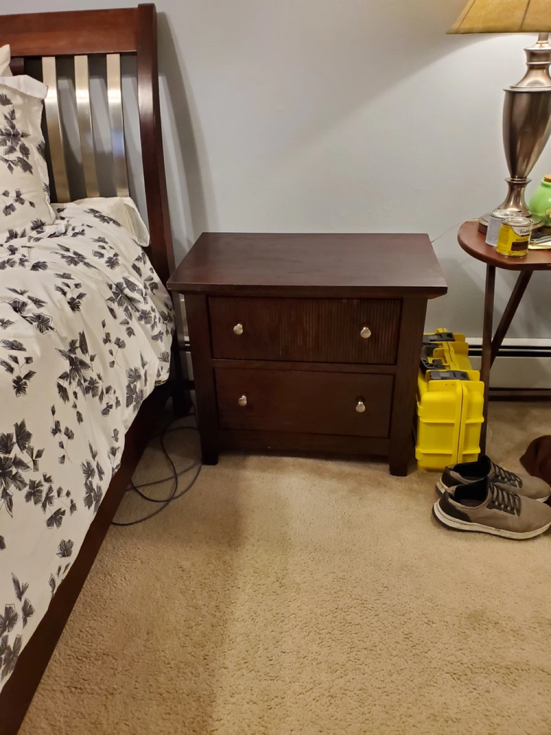 Dark Brown Woof Queen Size Bed frame - photo 5