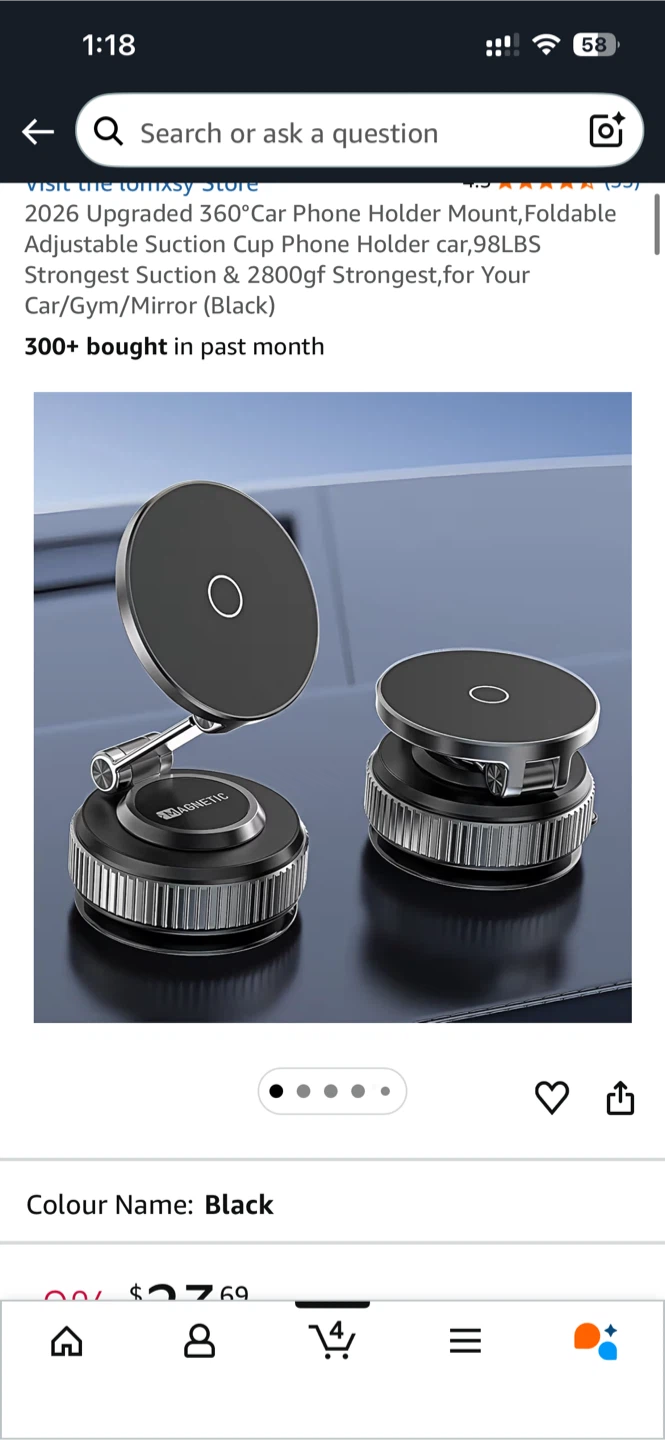Vacuum Magnetic Phone Holder Brand New