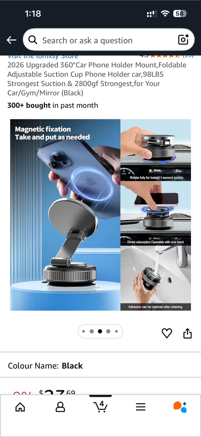 Vacuum Magnetic Phone Holder Brand New - photo 2