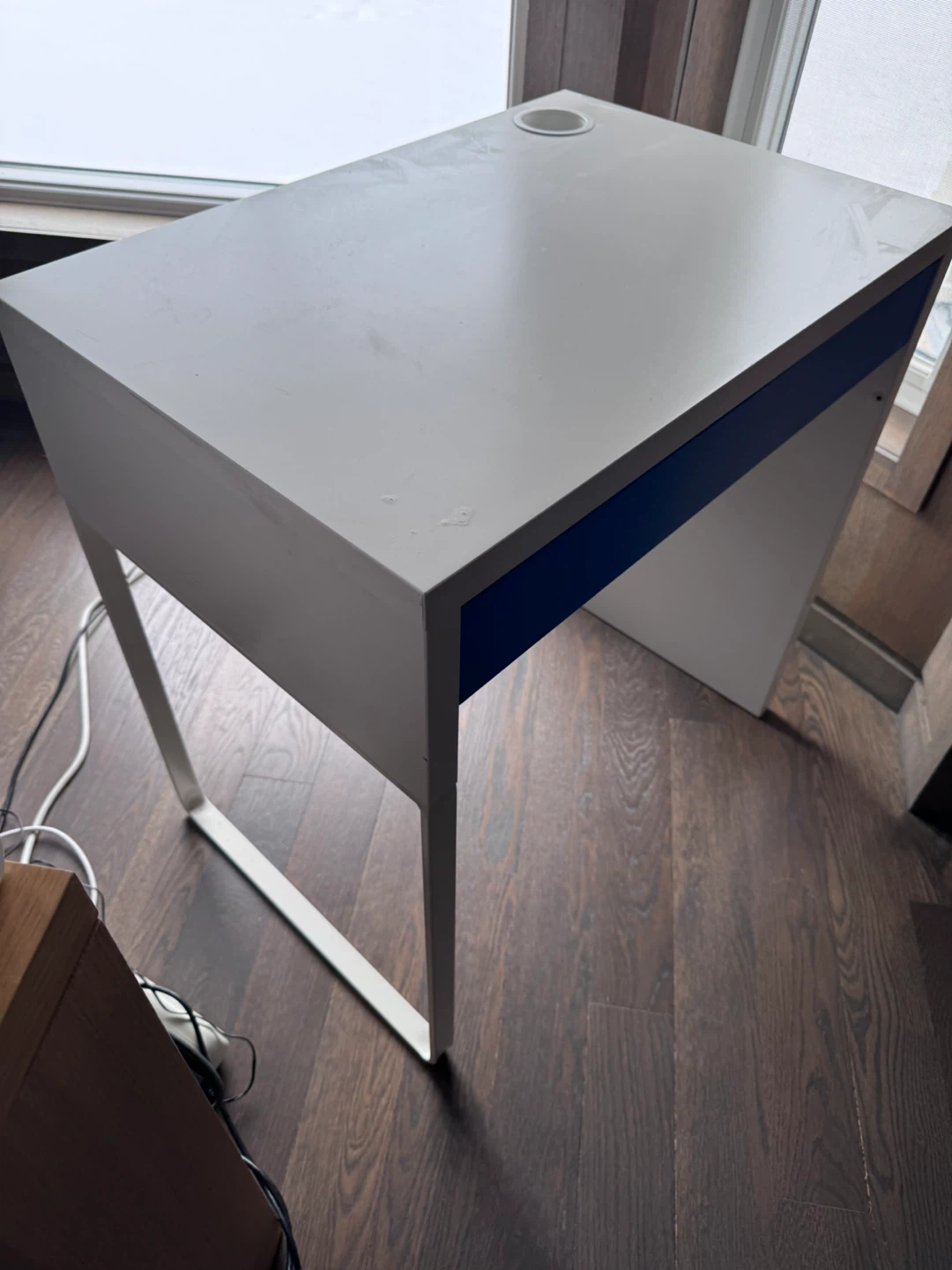 White and Blue Desk
