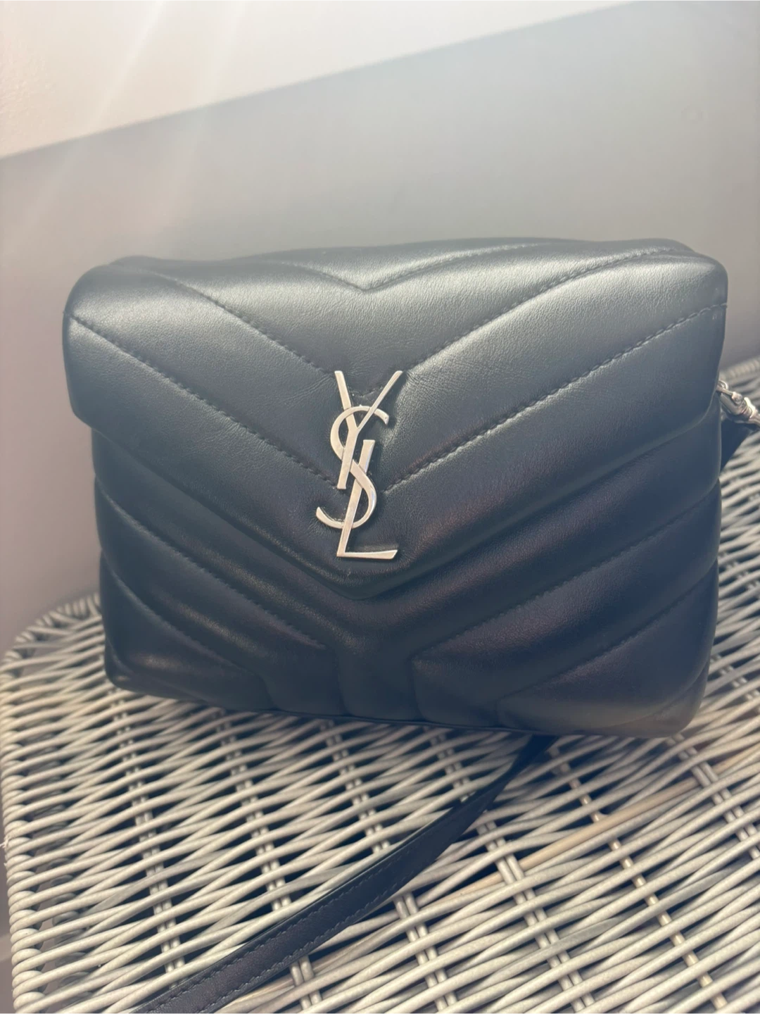 Saint Laurent YSL Lou Camera Bag - Black Leather